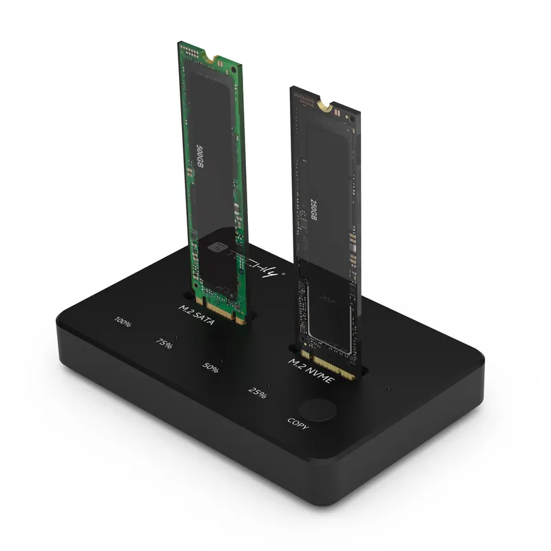 Docking Station Dual-Bay SSD M.2 NVME PCIe SATA 10 Gbps Duplicatori Clone Offline Occasione Imperdibile