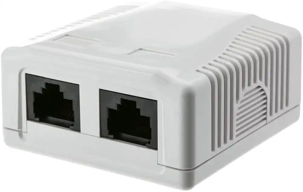 Ultime Pezzi Presa a Muro con 2 Frutti RJ45 Cat.6 UTP Beige