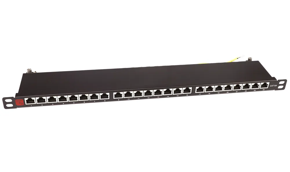 Pannello Patch STP 24 Posti RJ45 19" 0.5U Cat.6 Nero Promo Stagionale