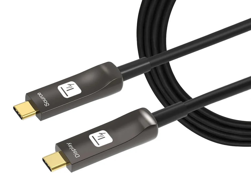 Cavo Audio/Video Ottico Attivo USB-C™ M/M AOC Fibra Ottica 4K 15m Popolare